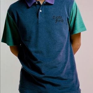 Teddy Fresh Colorblock collar T-Shirt  Size-S